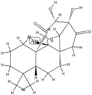 9,12α,13-Trihydroxy-17-norkaurane-11,16-dione Struktur