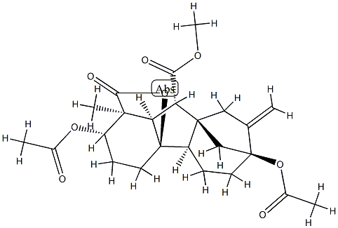 gibberellin A3 methyl ester 3,13-diacetate Struktur