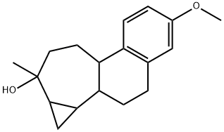 1,1a,1b,2,3,7b,8,9,10,10a-Decahydro-5-methoxy-10-methylcyclopropa[3,4]cyclohepta[1,2-a]naphthalen-10-ol Struktur