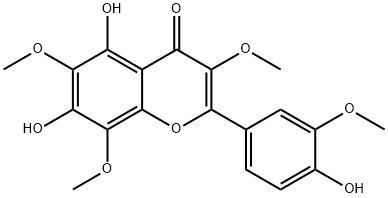 4‘,5,7-Trihydroxy 3,3‘,6,8-tetramethoxyavone Struktur