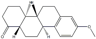 (4aS)-3,4,4aα,4bβ,5,6,10bα,11,12,12aβ-Decahydro-8-methoxychrysen-1(2H)-one Struktur