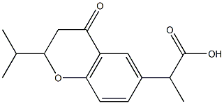 3,4-Dihydro-α-methyl-2-isopropyl-4-oxo-2H-1-benzopyran-6-acetic acid Struktur