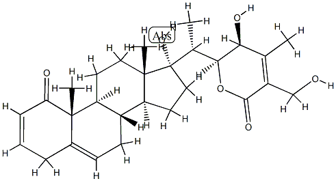 (22S,23S)-17,22,23,27-Tetrahydroxy-1-oxoergosta-2,5,24-trien-26-oic acid δ-lactone Struktur