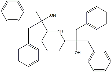 α,α,α',α'-Tetrabenzyl-2,6-piperidinedimethanol Struktur