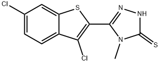 3H-1,2,4-Triazole-3-thione,5-(3,6-dichlorobenzo[b]thien-2-yl)-2,4-dihydro-4-methyl-(9CI) Struktur