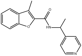 2-Benzofurancarboxamide,3-methyl-N-[1-(4-pyridinyl)ethyl]-(9CI) Struktur