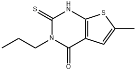 6-methyl-3-propyl-2-sulfanylidene-1H-thieno[2,3-d]pyrimidin-4-one Struktur