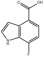 1H-INDOLE-4-CARBOXYLIC ACID,7-FLUORO Struktur