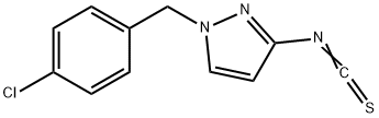 1H-Pyrazole,1-[(4-chlorophenyl)methyl]-3-isothiocyanato-(9CI) Struktur