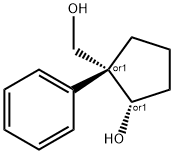 Cyclopentanemethanol, 2-hydroxy-1-phenyl-, (1R,2S)-rel- (9CI) Struktur