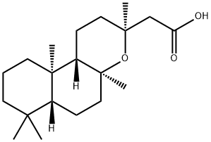 (3S,6aβ,10bβ)-Dodecahydro-3,4aα,7,7,10aα-pentamethyl-1H-naphtho[2,1-b]pyran-3β-acetic acid Struktur