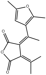 (Z)-alpha-2,5-Dimethyl-3-furylethylidene(isopropylidene)succinic anhydride Struktur