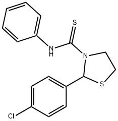 3-Thiazolidinecarbothioamide,2-(4-chlorophenyl)-N-phenyl-(9CI) Struktur