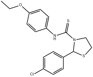 3-Thiazolidinecarbothioamide,2-(4-chlorophenyl)-N-(4-ethoxyphenyl)-(9CI) Struktur