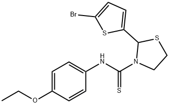 3-Thiazolidinecarbothioamide,2-(5-bromo-2-thienyl)-N-(4-ethoxyphenyl)-(9CI) Struktur