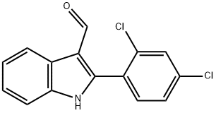 1H-Indole-3-carboxaldehyde,2-(2,4-dichlorophenyl)-(9CI) Struktur