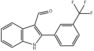 1H-Indole-3-carboxaldehyde,2-[3-(trifluoromethyl)phenyl]-(9CI) Struktur