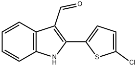 1H-Indole-3-carboxaldehyde,2-(5-chloro-2-thienyl)-(9CI) Struktur