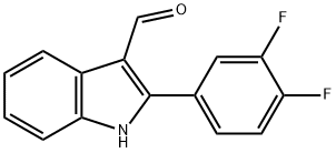 1H-Indole-3-carboxaldehyde,2-(3,4-difluorophenyl)-(9CI) Struktur