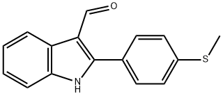 1H-Indole-3-carboxaldehyde,2-[4-(methylthio)phenyl]-(9CI) Struktur