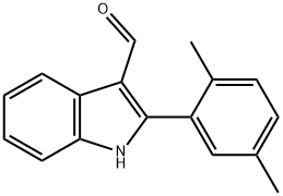 1H-Indole-3-carboxaldehyde,2-(2,5-dimethylphenyl)-(9CI) Struktur