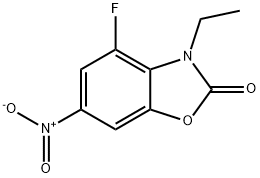 2(3H)-Benzoxazolone,3-ethyl-4-fluoro-6-nitro-(9CI) Struktur