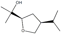 2-Furanmethanol,tetrahydro-alpha,alpha-dimethyl-4-(1-methylethyl)-,(2R,4S)-rel-(9CI) Struktur