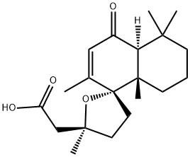 [2R,5S,(-)]-4,4'aα,5,5',6',7',8',8'a-Octahydro-2',5,5',5',8'aβ-pentamethyl-4'-oxospiro[furan-2(3H),1'(4'H)-naphthalene]-5β-acetic acid Struktur