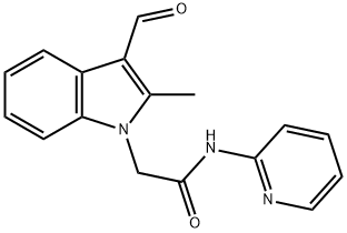 1H-Indole-1-acetamide,3-formyl-2-methyl-N-2-pyridinyl-(9CI) Struktur