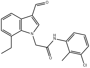 1H-Indole-1-acetamide,N-(3-chloro-2-methylphenyl)-7-ethyl-3-formyl-(9CI) Struktur