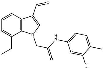 1H-Indole-1-acetamide,N-(3-chloro-4-methylphenyl)-7-ethyl-3-formyl-(9CI) Struktur