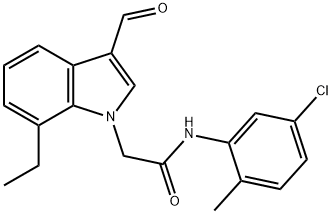 1H-Indole-1-acetamide,N-(5-chloro-2-methylphenyl)-7-ethyl-3-formyl-(9CI) Struktur