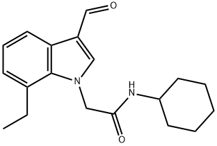 1H-Indole-1-acetamide,N-cyclohexyl-7-ethyl-3-formyl-(9CI) Struktur