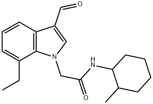 1H-Indole-1-acetamide,7-ethyl-3-formyl-N-(2-methylcyclohexyl)-(9CI) Struktur