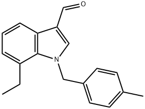 1H-Indole-3-carboxaldehyde,7-ethyl-1-[(4-methylphenyl)methyl]-(9CI) Struktur