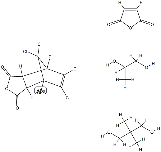 4,7-Methanoisobenzofuran-1,3-dione, 4,5,6,7,8,8-hexachloro-3a,4,7,7a-tetrahydro-, polymer with 2,2-dimethyl-1,3-propanediol, 2,5-furandione and 1,2-propanediol Struktur