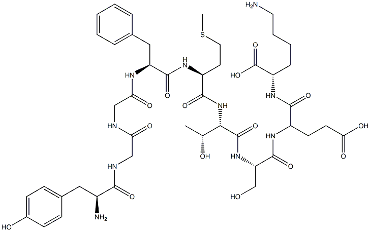 alpha-Endorphin, 10-de-L-serine-11-de-L-glutamine-12-de-L-threonine-13 -de-L-proline-14-de-L-leucine-15-de-L-valine-16-de-L-threonine- Struktur