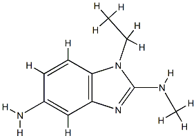 1H-Benzimidazole-2,5-diamine,1-ethyl-N2-methyl-(9CI) Struktur