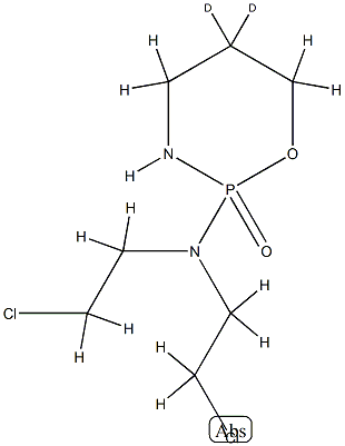 2H-1,3,2-Oxazaphosphorin-5-d-2-amine, N,N-bis(2-chloroethyl)tetrahydro -5-d-, 2-oxide Struktur