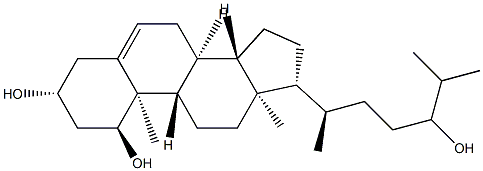 Cholest-5-ene-1α,3β,24-triol Struktur