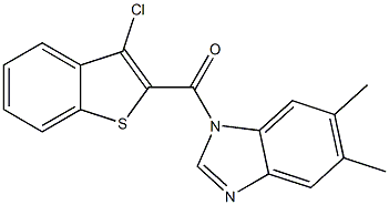 1H-Benzimidazole,1-[(3-chlorobenzo[b]thien-2-yl)carbonyl]-5,6-dimethyl-(9CI) Struktur