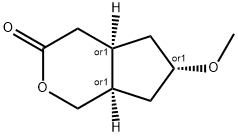 Cyclopenta[c]pyran-3(1H)-one, hexahydro-6-methoxy-, (4aR,6S,7aR)-rel- (9CI) Struktur