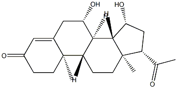 7β,15β-Dihydroxyprogesterone Struktur