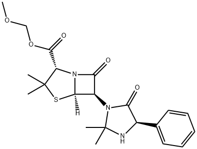 (2S,5β)-6α-[(4R)-2,2-Dimethyl-5-oxo-4-phenyl-1-imidazolidinyl]-3,3-dimethyl-7-oxo-4-thia-1-azabicyclo[3.2.0]heptane-2β-carboxylic acid methoxymethyl ester Struktur