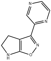 4H-Pyrrolo[3,2-d]isoxazole,5,6-dihydro-3-pyrazinyl-(9CI) Struktur