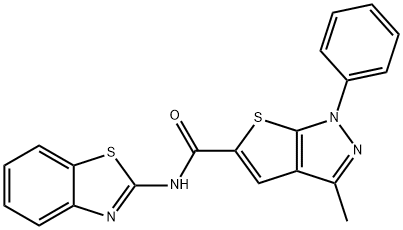 1H-Thieno[2,3-c]pyrazole-5-carboxamide,N-2-benzothiazolyl-3-methyl-1-phenyl-(9CI) Struktur