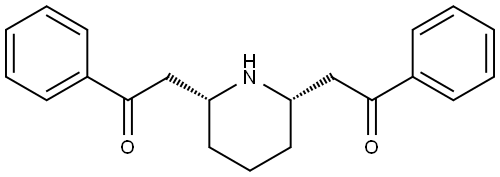 α,α'-(2,6-Piperidinediyl)bis(acetophenone) Struktur