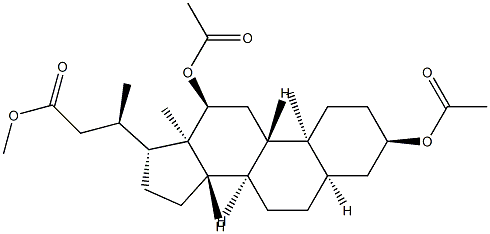 3α,12α-Bis(acetyloxy)-24-nor-5β-cholan-23-oic acid methyl ester Struktur