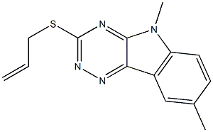 5H-1,2,4-Triazino[5,6-b]indole,5,8-dimethyl-3-(2-propenylthio)-(9CI) Struktur