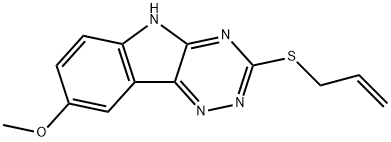 2H-1,2,4-Triazino[5,6-b]indole,8-methoxy-3-(2-propenylthio)-(9CI) Struktur